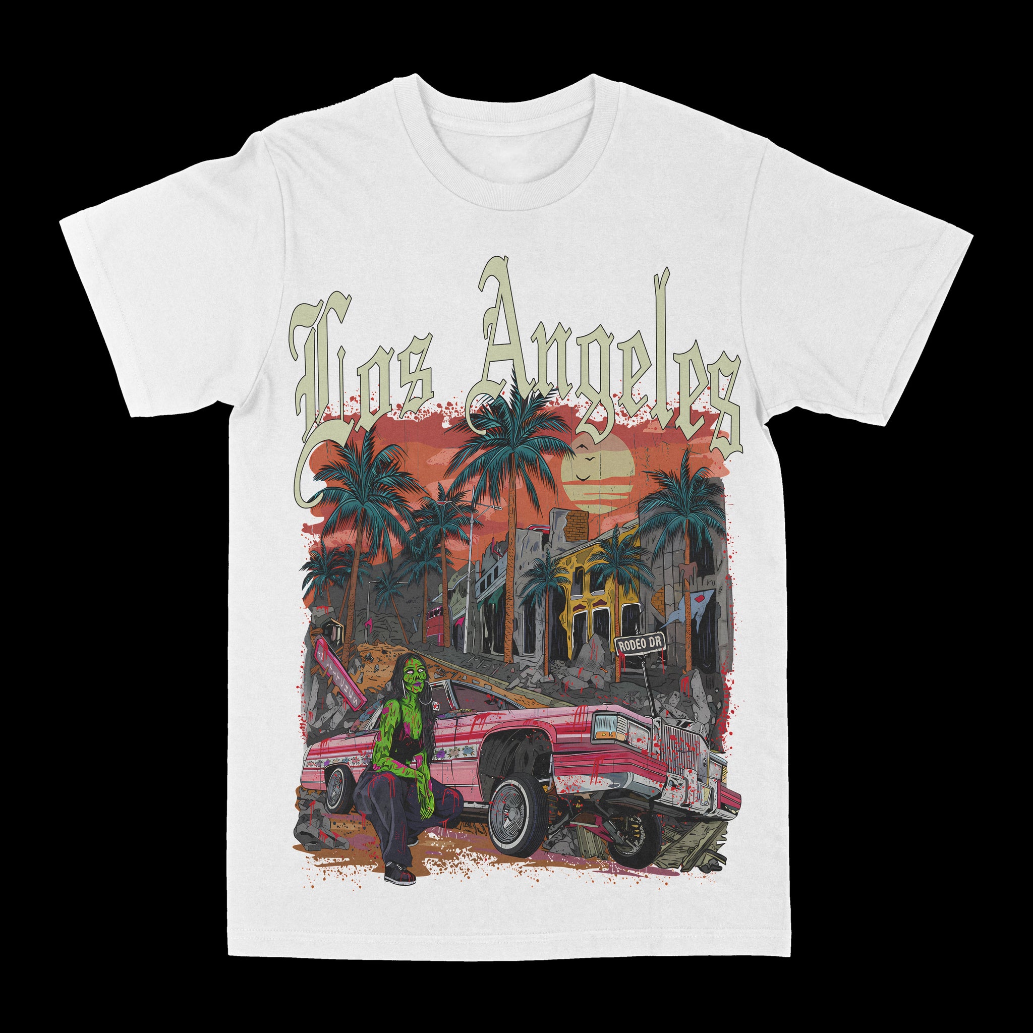 Low Rider Zombie "Los Angeles" Graphic Tee