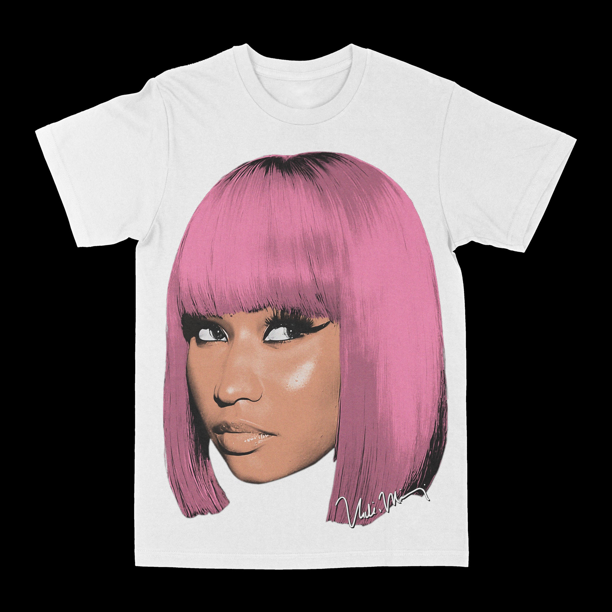 Nicki Minaj "Big Face Pink Hair" Graphic Tee