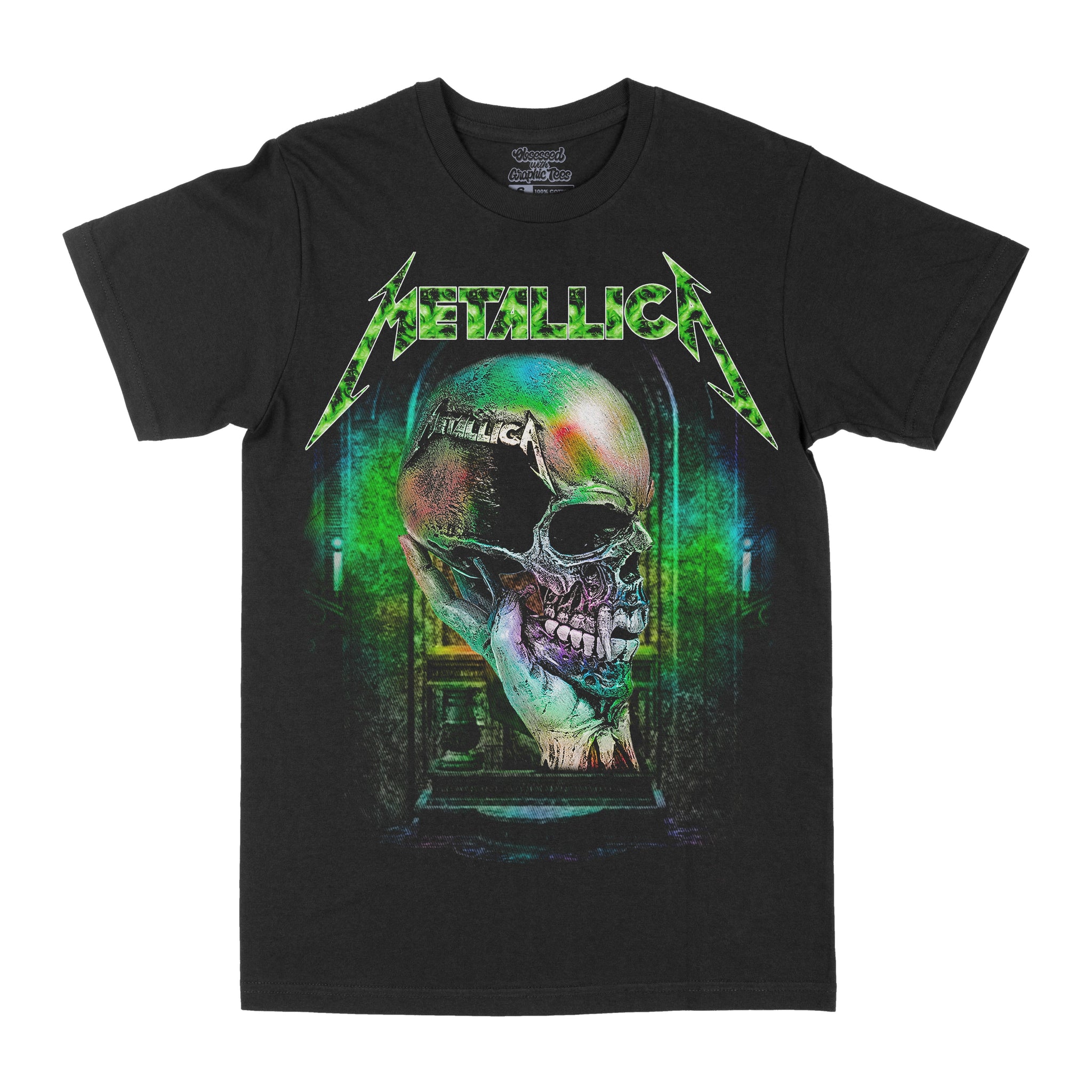 Metallica Green Skull Graphic Tee